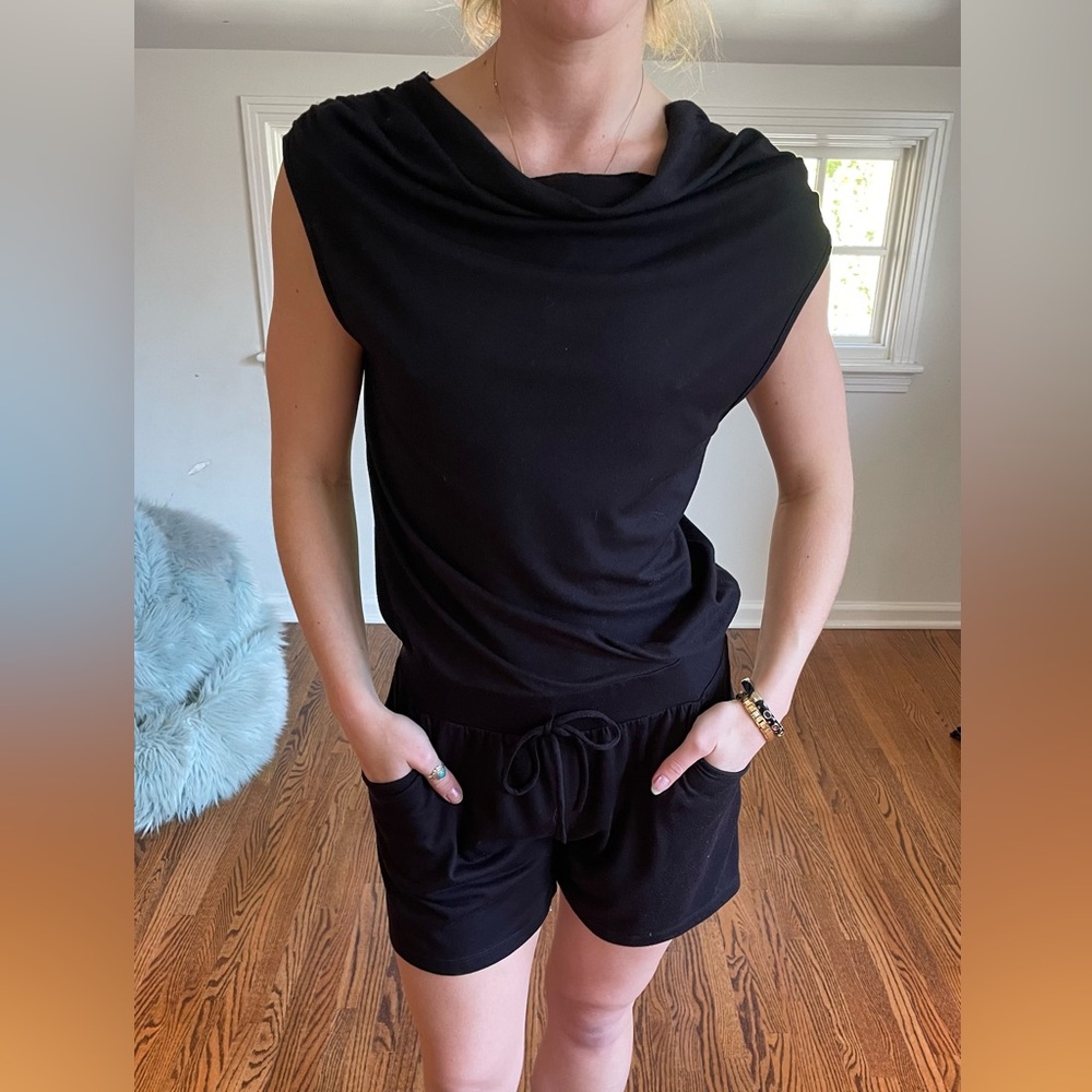 Echo Black Comfy Romper